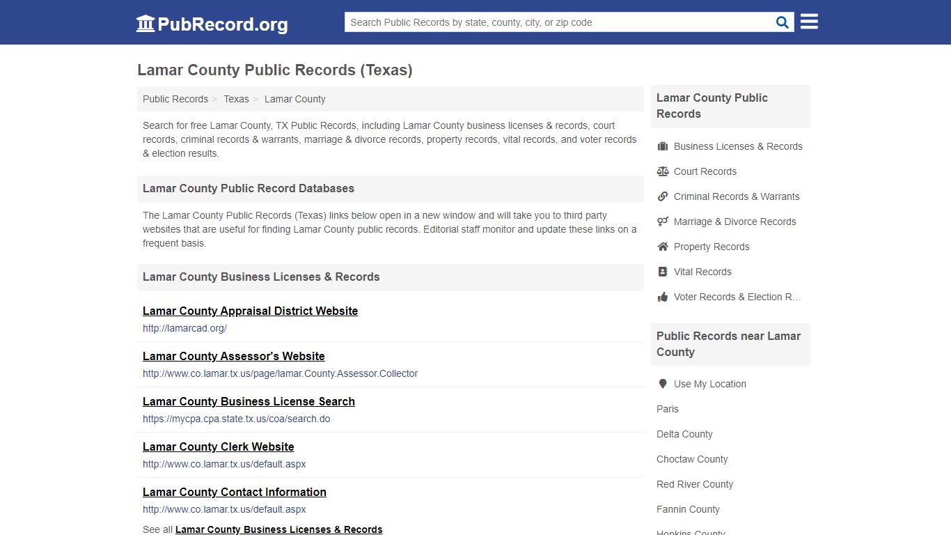 Free Lamar County Public Records (Texas Public Records)