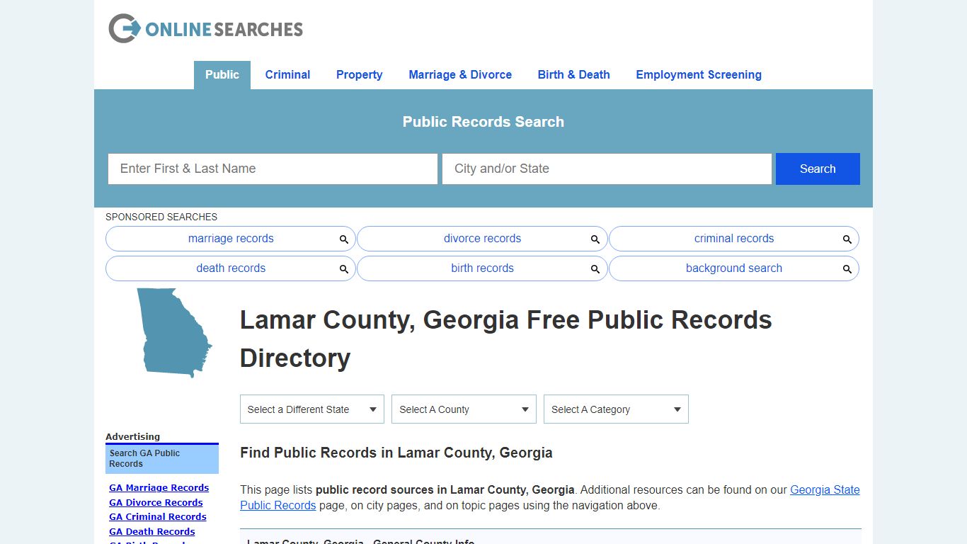 Lamar County, Georgia Public Records Directory